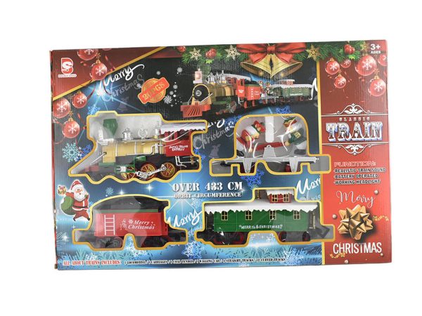 Trenino Natalizio Elettrico a Batteria con Luci e Suoni 433 cm
