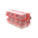 Box Palline di Natale Rosso Lucido Perlato Set 20 sfere 6 cm 4