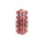 Box Palline di Natale Rosso Lucido e Opaco 6 Pz 10 cm 4