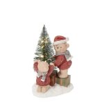 Scena Natalizia Luminosa con Babbo Natale e Bambina 18 cm 5
