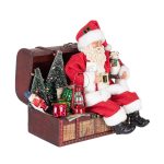 Babbo Natale Seduto su Panchina Denzel Decorazione 27 cm 4