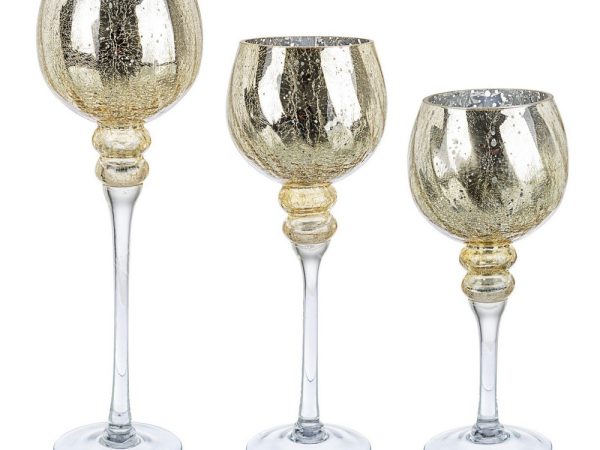 Portacandela di Natale con Calice Oro Creack