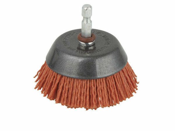 Wolfcraft Spazzola a Disco Tazza in Nylon Abrasiva Trapano Ruggine Sverniciare 3