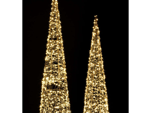 Decorazione Cono Hoover Oro con Microled da Esterno