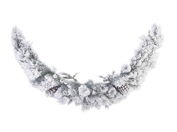 Ghirlanda di Natale Innevato con Pigne Arves Bizzotto 120 cm