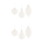 Palline di Natale in Vetro Rosse con Decorazioni Oro Firework 10