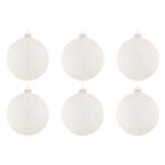 Palline di Natale in Vetro Rosse con Decorazioni Oro Firework 9