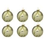 Palline di Natale in Vetro Champagne con Brillanti e Perle Beloved 8