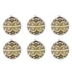 Palline di Natale in Vetro Verde e Perline Beloved 6