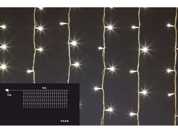 Tenda di Natale 110 LED da Esterno 4 x 0,5 Mt Luce Calda 3