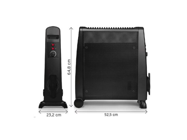 Radiatore Elettrico in Mica Nero 1200W ROMEO 3