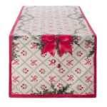 Cuscino Natalizio Verde con Casette Innevate Blanc Mariclò 45×45 5