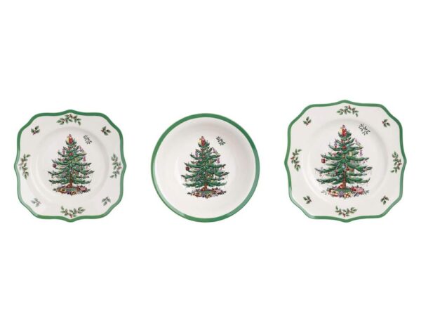 Batteria Piatti da Cucina Natalizi Abies Natalis Blanc Mariclò 18 Pz