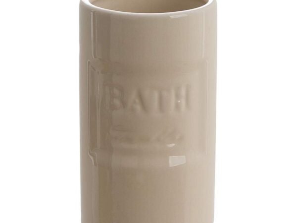 Porta Spazzolini in Ceramica Avorio Shabby Chic Gaby Blanc Mariclò