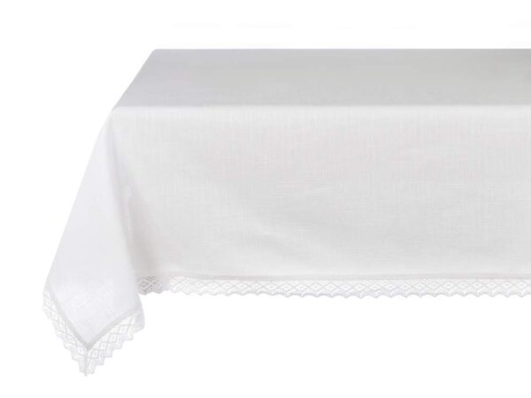 Tovaglia Bianca con Pizzo Collezione Dentelle Blanc Mariclò