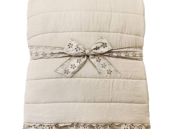 Trapunta Matrimoniale Invernale Beige Acquarello di Sangallo Blanc Mariclò
