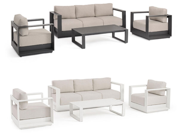 Set da Giardino Moses Divano 2 Poltrone Tavolino Bizzotto