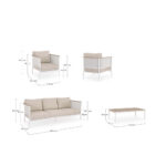 Set da Giardino Ulises Divano 2 Poltrone Tavolino Bizzotto 11