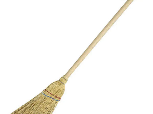 Scopa Saggina con Manico in Legno Lungo 17 x 80 cm Verdemax