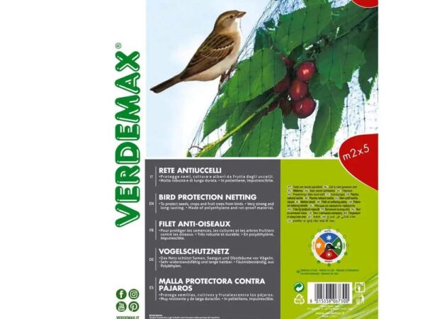 Rete Antiuccelli per Orti e Frutteti Verde 2 x 10 Mt Verdemax 3