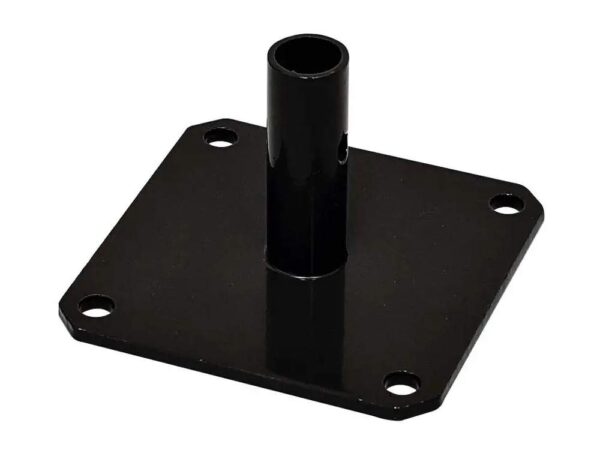 Basetta per Tralicci in Acciaio Nero Supporto Palo Verdemax