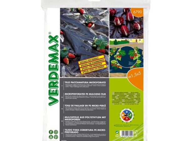 Telo Pacciamatura Nero Microforato per Fragole e Ortaggi Verdemax 3