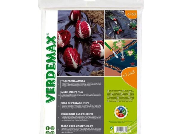 Telo Pacciamatura Nero per Erbe Infestanti in Polietilene Verdemax