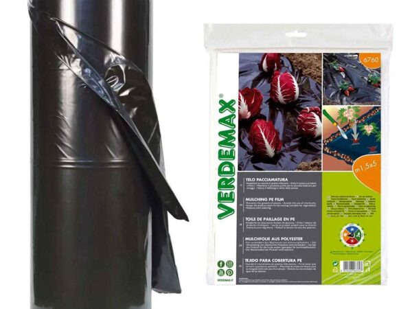 Telo Pacciamatura Nero per Erbe Infestanti in Polietilene Verdemax 3